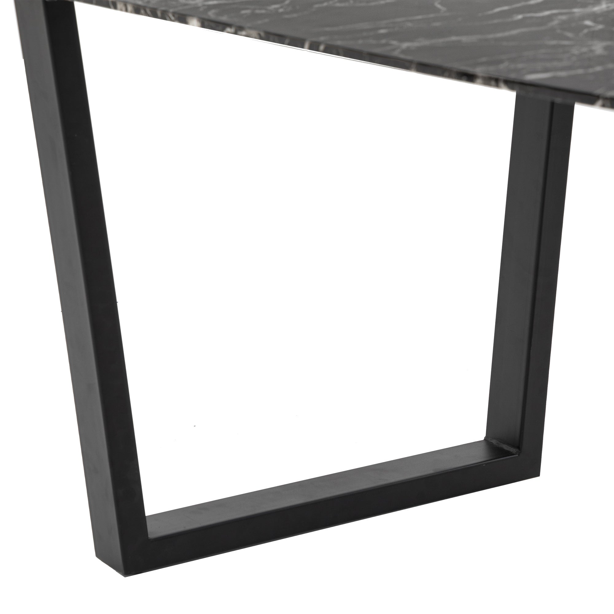 Ari Black Marble Rectangle Dining Table | 6 Seater